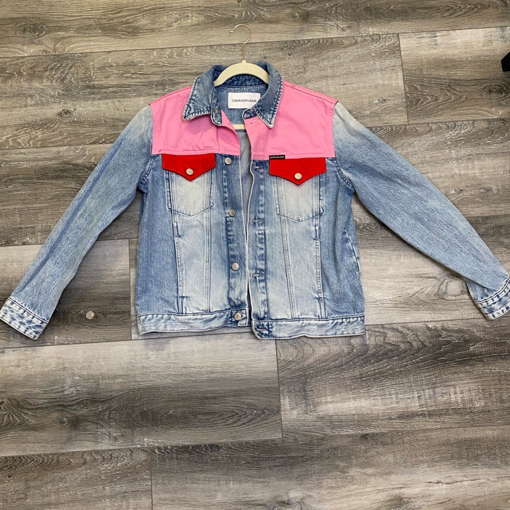 Calvin Klein - colour block - denim Jacket - nwot
